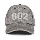 802 Vermont Area Code Faded Dad Hat