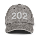 202 Washington DC Area Code Faded Dad Hat
