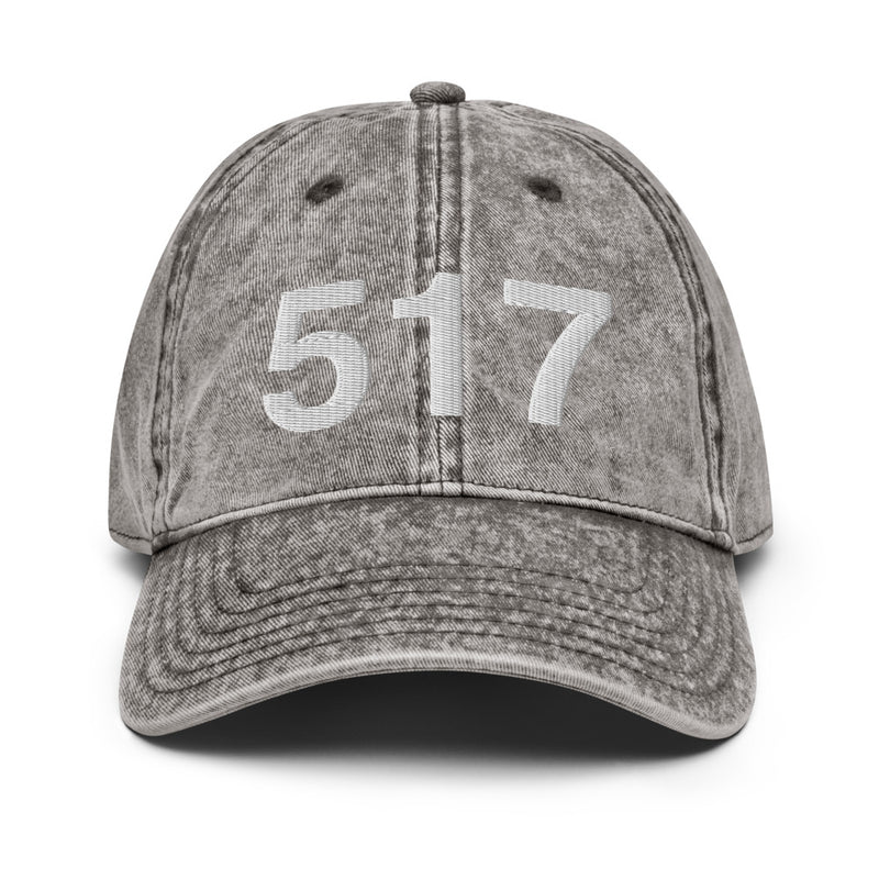 517 Lansing MI Area Code Faded Dad Hat