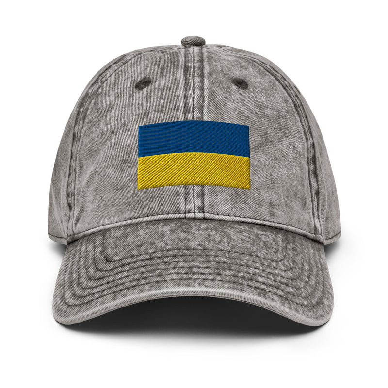 Flag of Ukraine Faded Dad Hat.