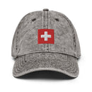 Switzerland Flag Faded Dad Hat