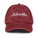 Script Asheville NC Washed Out Dad Hat