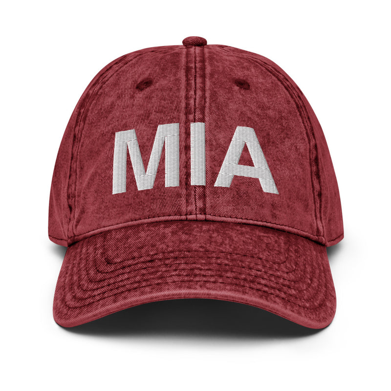 MIA Miami FL Airport Code Faded Dad Hat