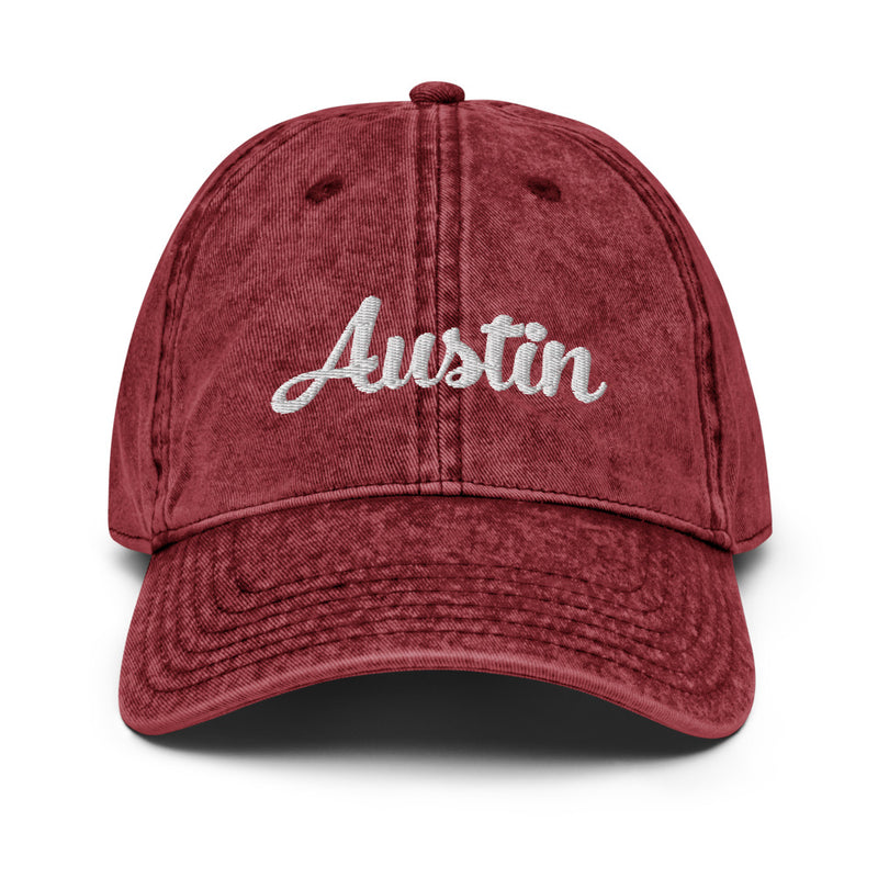 Script Austin TX Faded Dad Hat