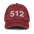 512 Austin Area Code Faded Dad Hat