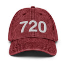 720 Denver Area Code Faded Dad Hat