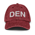 DEN Denver Airport Code Faded Dad Hat
