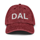 DAL Dallas Airport Code Faded Dad Hat