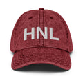 HNL Honolulu Airport Code Faded Dad Hat