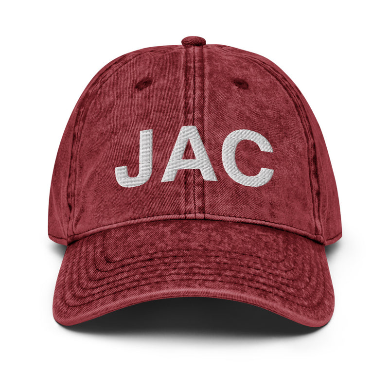 JAC Jackson Hole Airport Code Faded Dad Hat