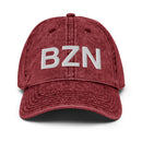 BZN Bozeman Airport Code Faded Dad Hat