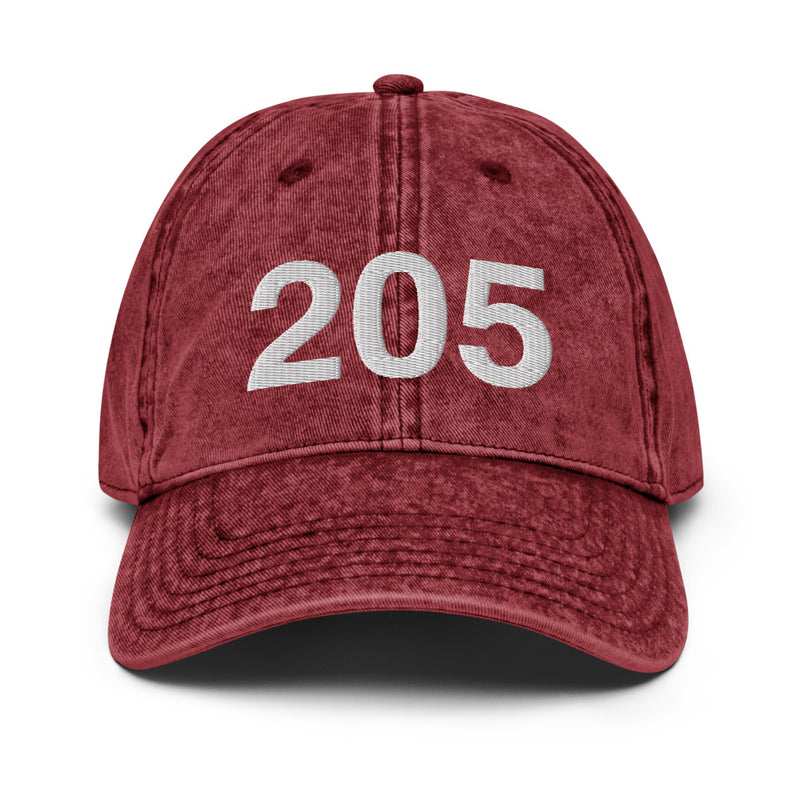 205 Alabama Area Code Faded Dad Hat