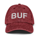 BUF Buffalo NY Airport Code Faded Dad Hat