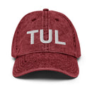 TUL Tulsa Airport Code Faded Dad Hat