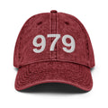 979 College Station Area Code Faded Dad Hat