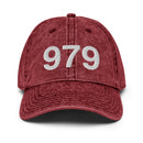 979 College Station Area Code Faded Dad Hat