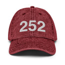 252 Outer Banks NC Area Code Faded Dad Hat
