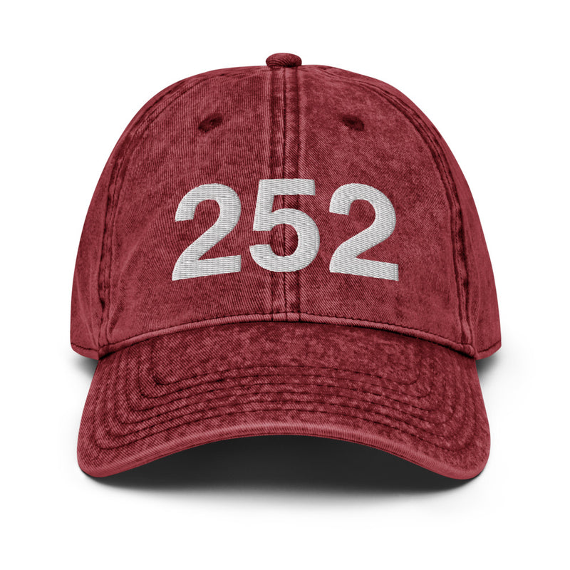 252 Outer Banks NC Area Code Faded Dad Hat