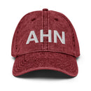 AHN Athens GA Airport Code Faded Dad Hat
