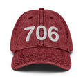 706 Athens GA Area Code Faded Dad Hat