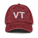 Vermont VT State Abbreviation Faded Dad Hat