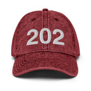 202 Washington DC Area Code Faded Dad Hat