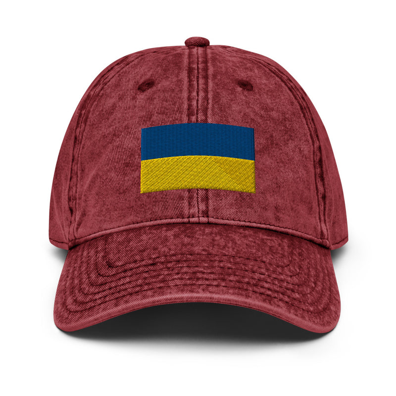 Flag of Ukraine Faded Dad Hat.