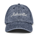 Script Asheville NC Washed Out Dad Hat