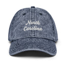 Script North Carolina Washed Out Dad Hat