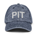 PIT Pittsburgh Airport Code Faded Dad Hat