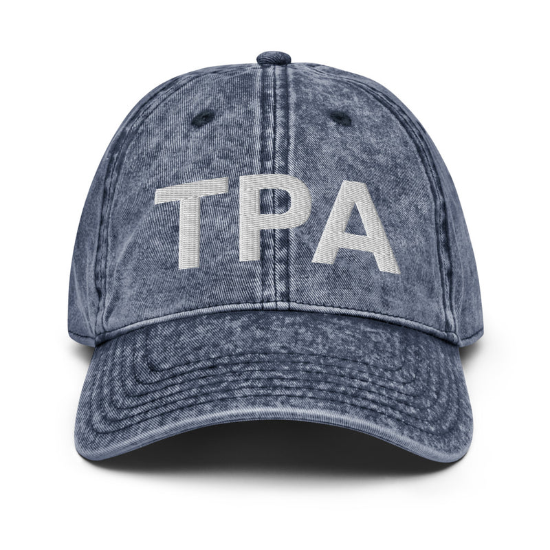 TPA Tampa Bay Airport Code Faded Dad Hat