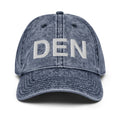 DEN Denver Airport Code Faded Dad Hat