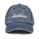 Cursive Dallas TX Faded Dad Hat