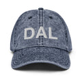 DAL Dallas Airport Code Faded Dad Hat