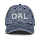 DAL Dallas Airport Code Faded Dad Hat