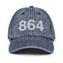 864 Greenville SC Area Code Faded Dad Hat