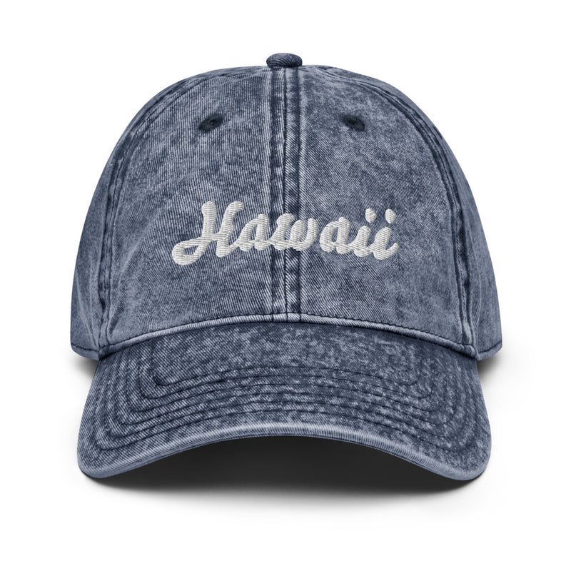 Cursive Hawaii Faded Dad Hat