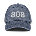 808 Honolulu Area Code Faded Dad Hat