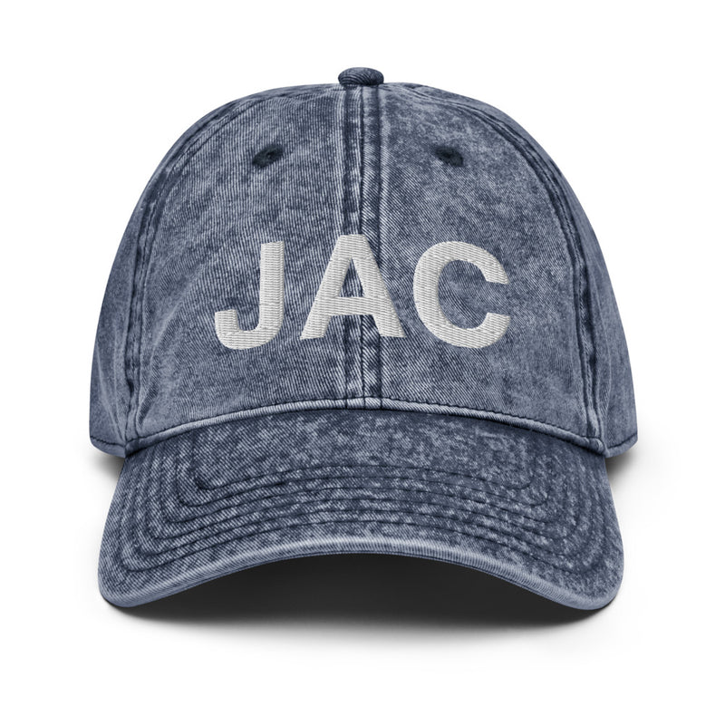 JAC Jackson Hole Airport Code Faded Dad Hat