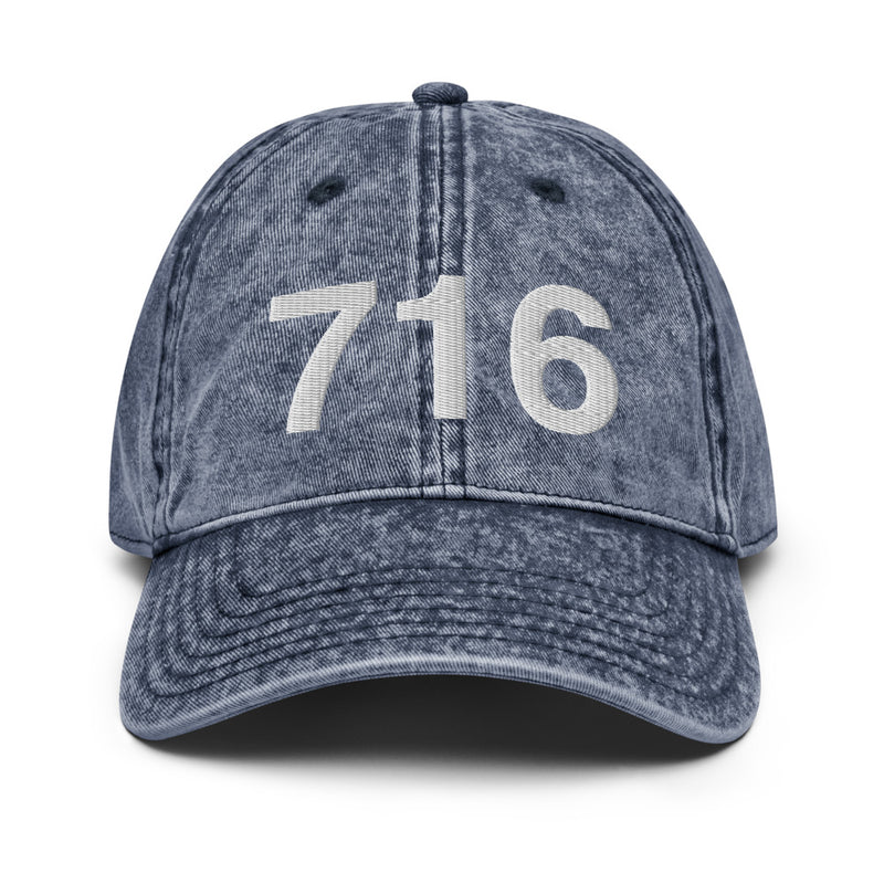 716 Buffalo NY Faded Dad Hat