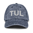 TUL Tulsa Airport Code Faded Dad Hat
