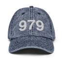 979 College Station Area Code Faded Dad Hat