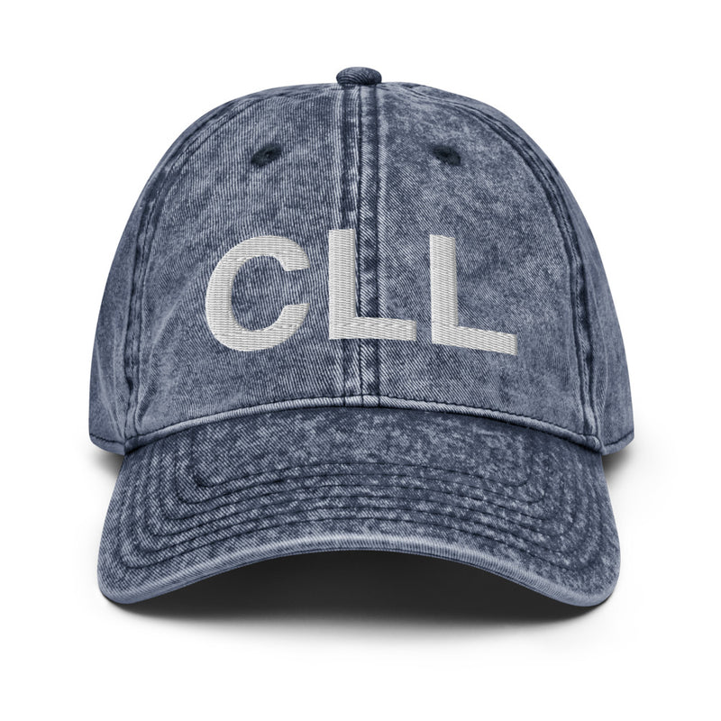 CLL College Station Airport Code Faded Dad Hat