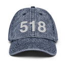 518 Upstate NY Area Code Faded Dad Hat