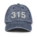 315 Upstate NY Area Code Faded Dad Hat