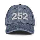 252 Outer Banks NC Area Code Faded Dad Hat
