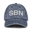 SBN South Bend Airport Code Faded Dad Hat