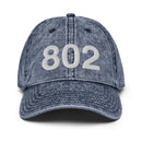802 Vermont Area Code Faded Dad Hat