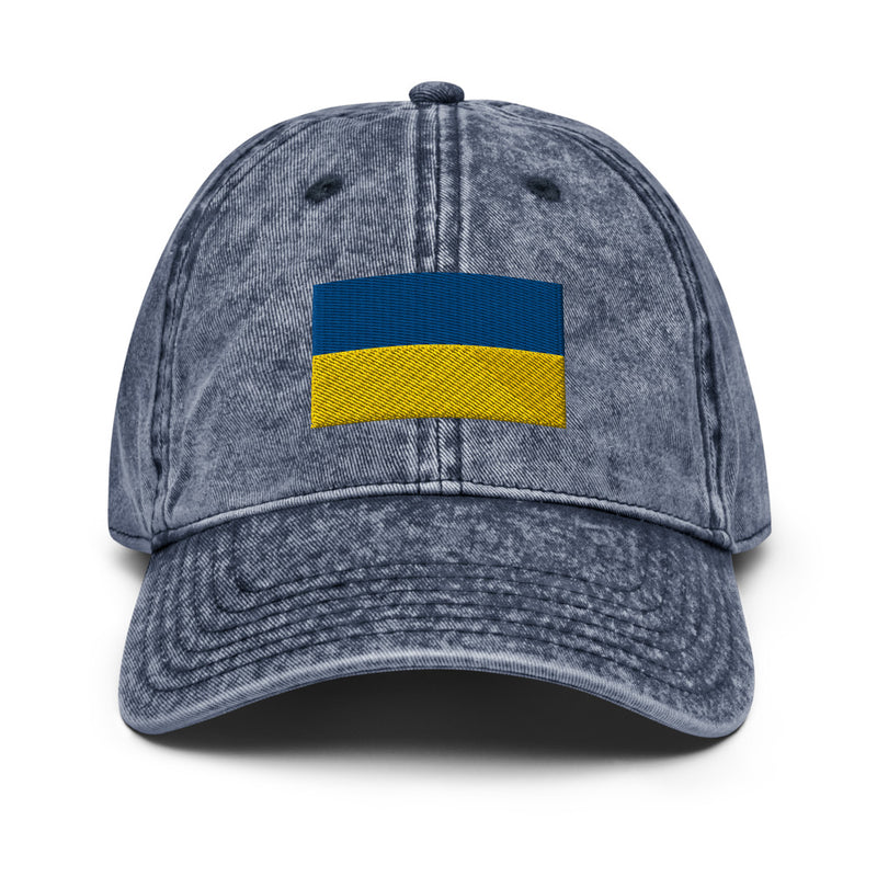 Flag of Ukraine Faded Dad Hat.