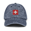 Switzerland Flag Faded Dad Hat